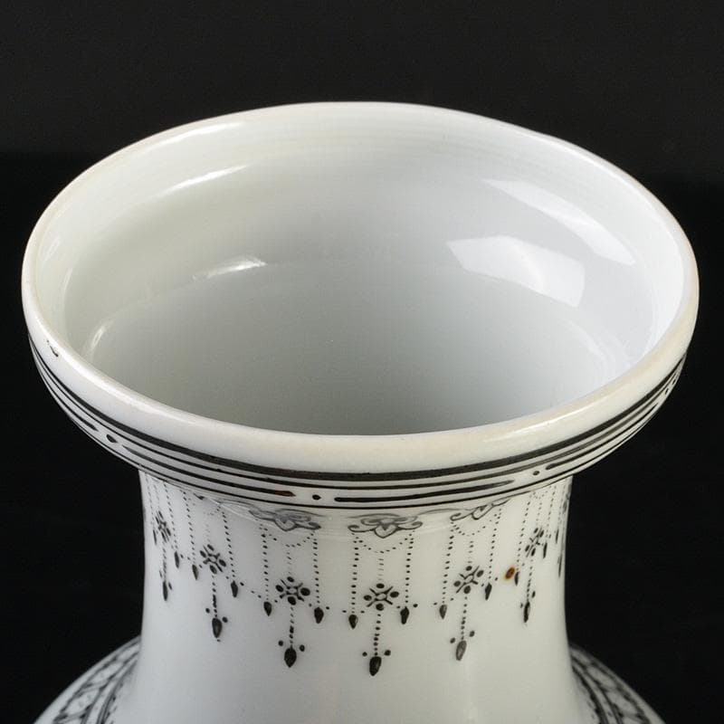 中国 景徳鎮製 粉彩 漢詩孔雀牡丹文瓶 C 6620 - メルカリ