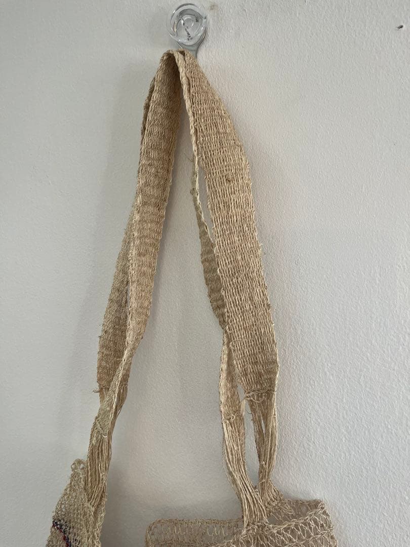 ラオス 少数民族 手紡ぎ葛繊維 メッシュバッグ 葛バッグ