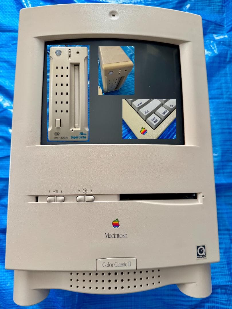 Mac Color ClassicII + 外付MOドライブ + メカニカルキー Mac Color ClassicII + 外付MOドライブ + メカニカルキー