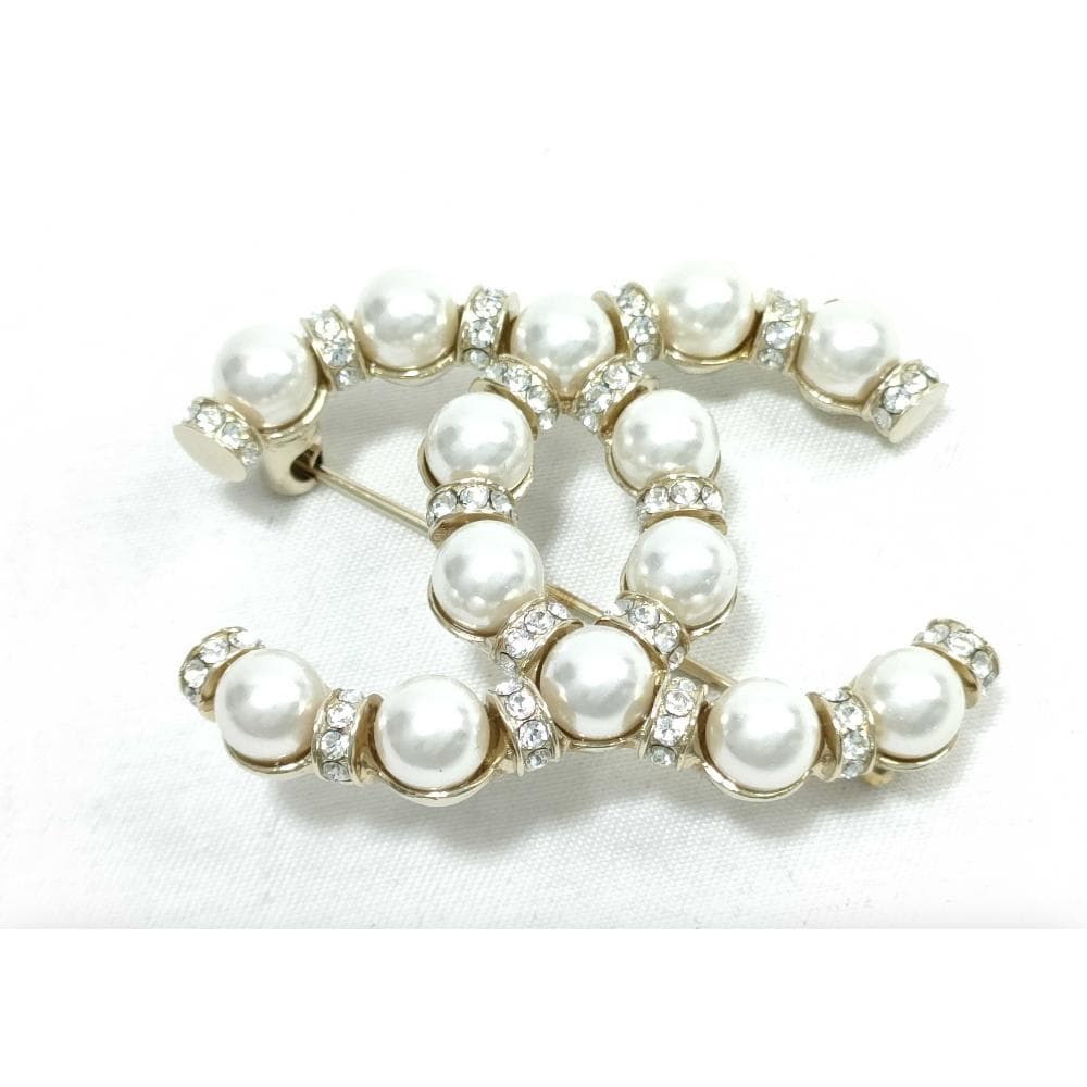 シャネル ココマーク B21C Fパール ブローチ アクセサリー シルバー 箱