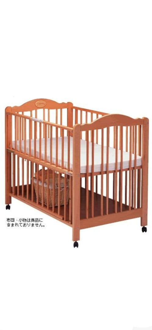【美品】ベビーベッド　サワベビー　送料込　澤田工業　Y型ドルミール サワベビー 日本製ロングユースベッド D型ジョルノ ナチュラル 澤田