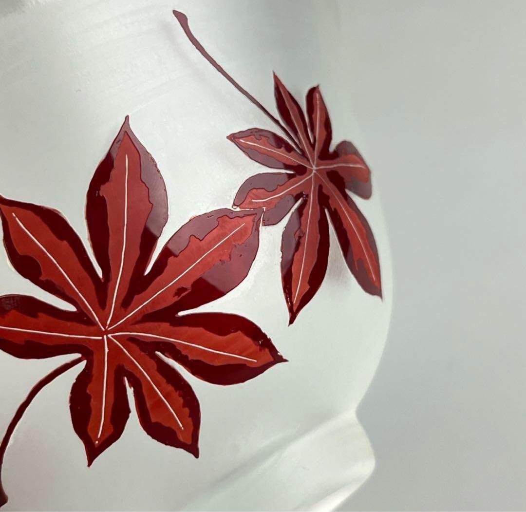 山本曠 ガラス 紅葉 茶碗 茶道具 玻璃 ガラス茶碗