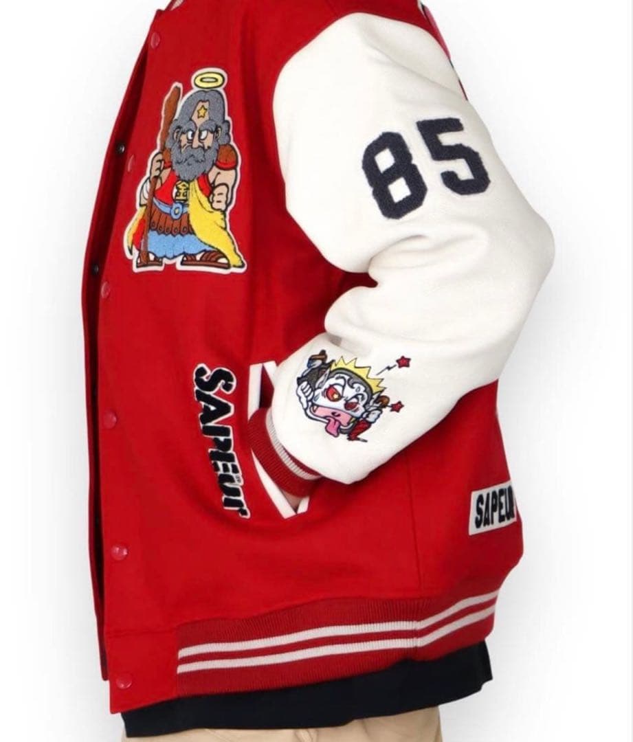 ホ*ト様 XXL SAPEur サプール ビックリマンバーシティジャケット 赤