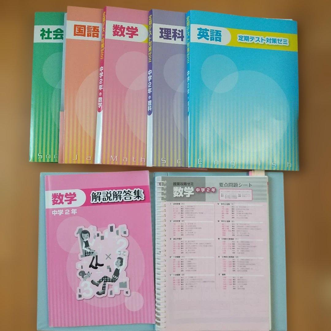 Mighty Navi　中学2年 授業攻略ゼミ 教材　数学含む　5科目　参考書 Mighty Navi 中学2年 授業攻略ゼミ 教材 数学含む 5科目 参考書