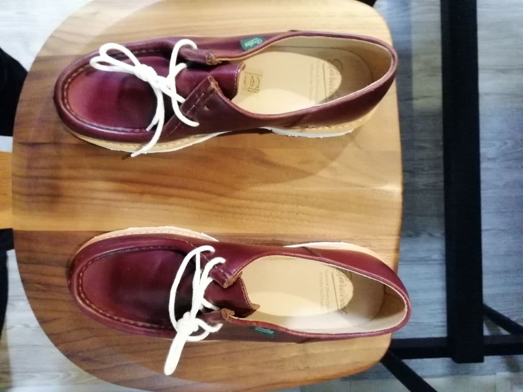 Parabootミカエル バーガンディ27.5cm 箱、シューズ袋無し値下げ不可