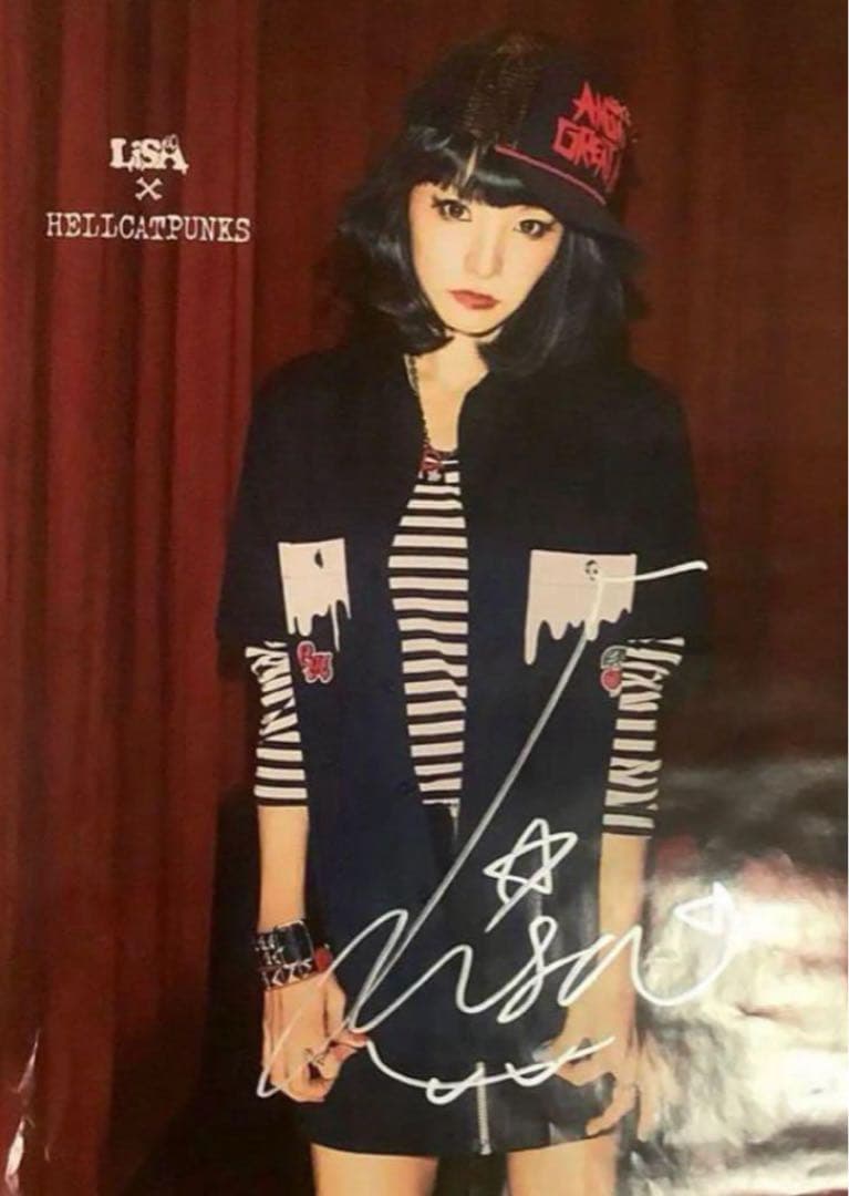 【貴重】LISA x HELLCATPUNKS 直筆サイン　入りポスター LiSA】 LANDER 直筆サイン入りポスター - メルカリ