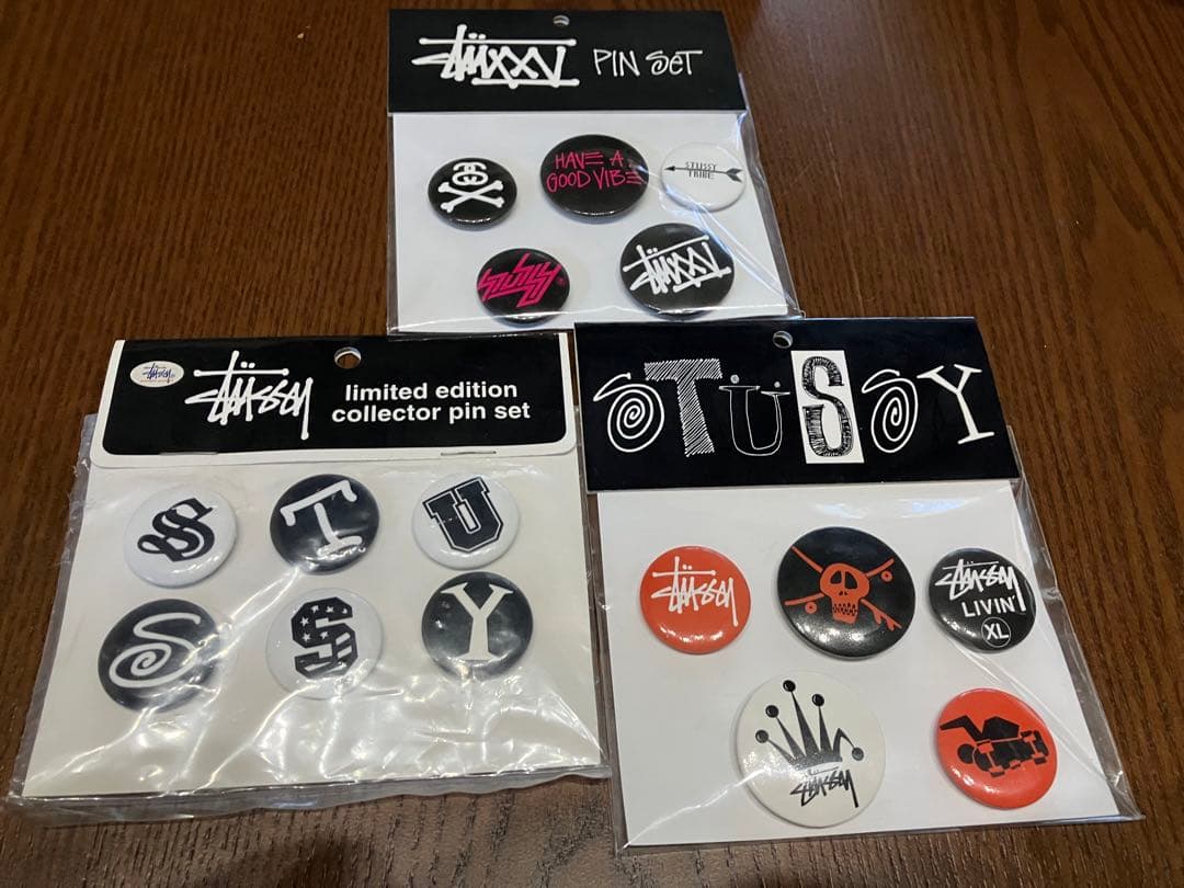 最終価格 stussy 缶バッジ セット 新品 未開封 - メルカリ