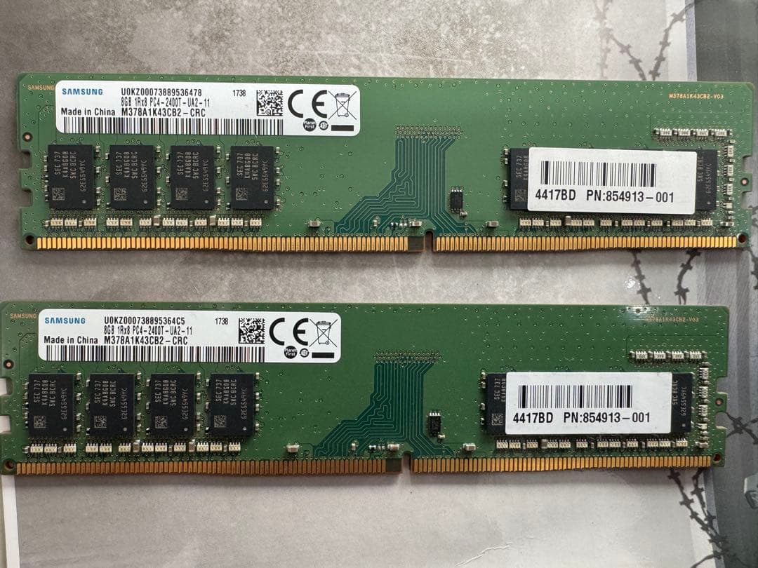 Samsung 8GB DDR4メモリ−2枚 SAMSUNG（サムスン） ddr4 8gb ノート用 SAMSUNG PC4-2666V 8GB 4GB 2