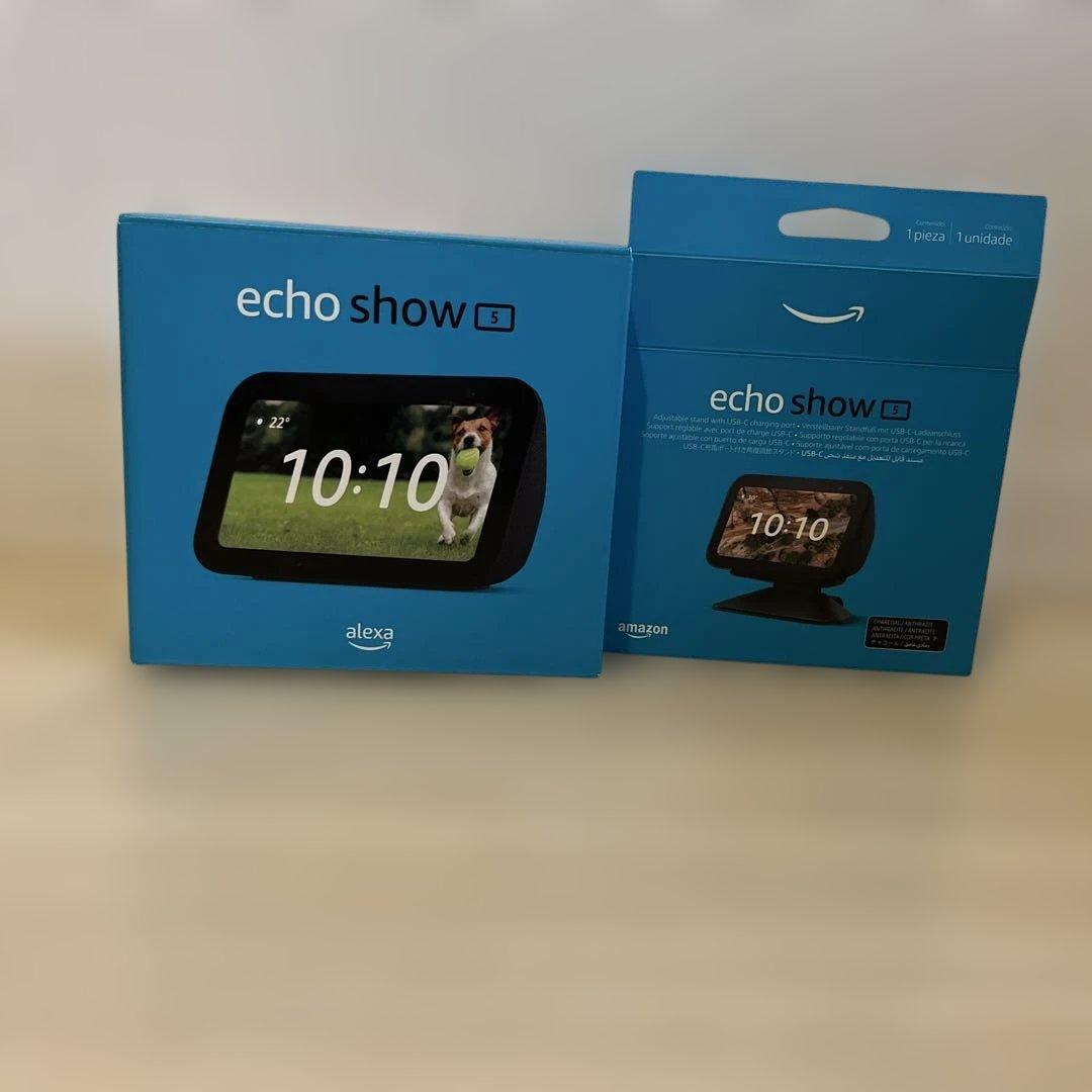 Echo Show 5 (エコーショー5) 第3世代 スタンド付き Amazon | Echo Show 5 (第3世代) 用充電スタンド - 調節可能なスタンド