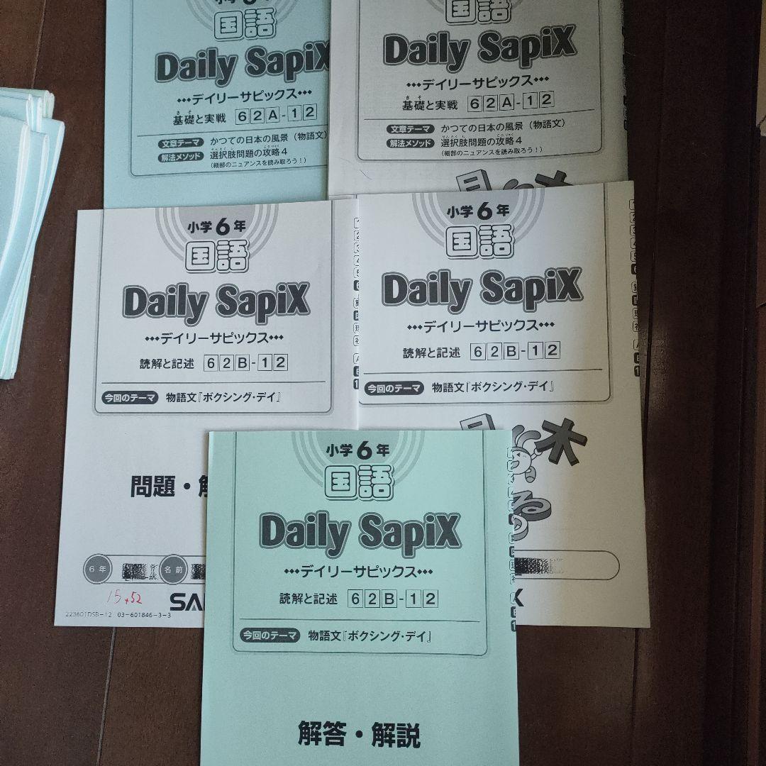 SAPIX 小学6年 国語 デイリー&春期&GS＆夏期セット 2023年度版 - メルカリ