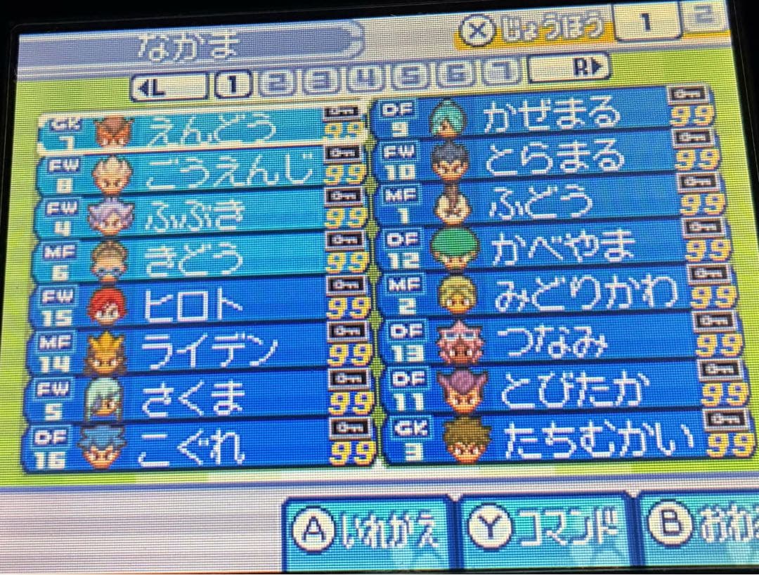 全メンバー極限育成済】イナズマイレブン3 世界への挑戦!!ジ・オーガ