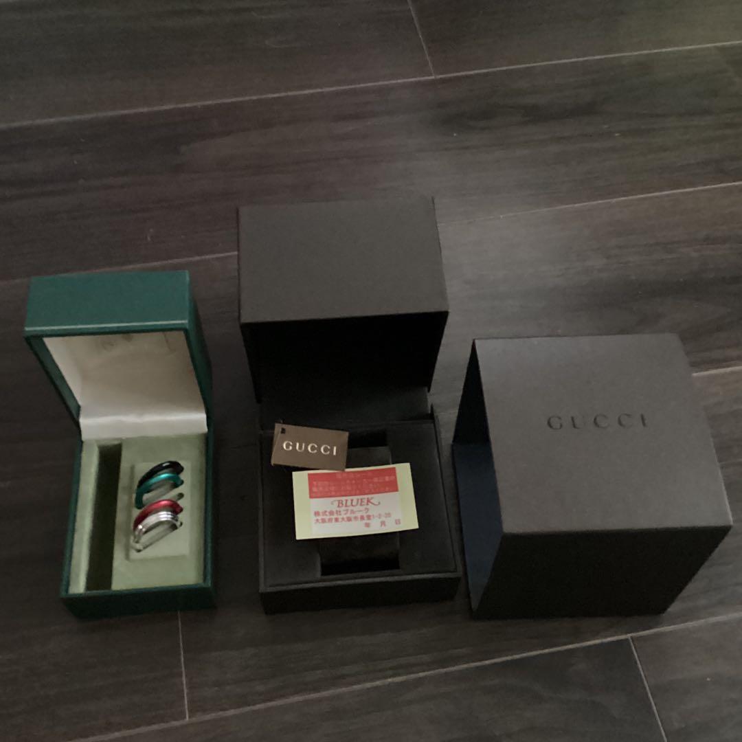 GUCCI チェンジベゼルケース&リング4点付きとグッチの時計ケースのまとめ売り GUCCI グッチ チェンジベゼル 11色 動作未確認✨ グッチ チェンジ