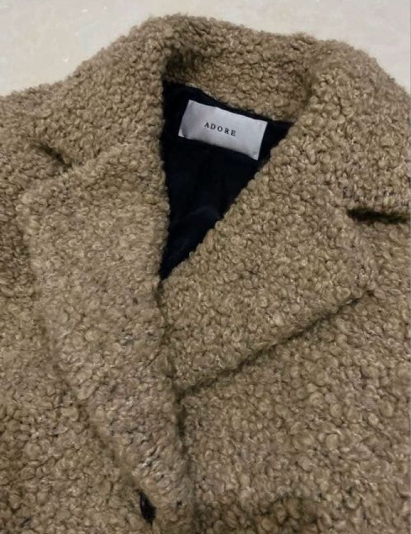 極美品】アドーア☆大人気ベアブークレジャケットコート - メルカリ
