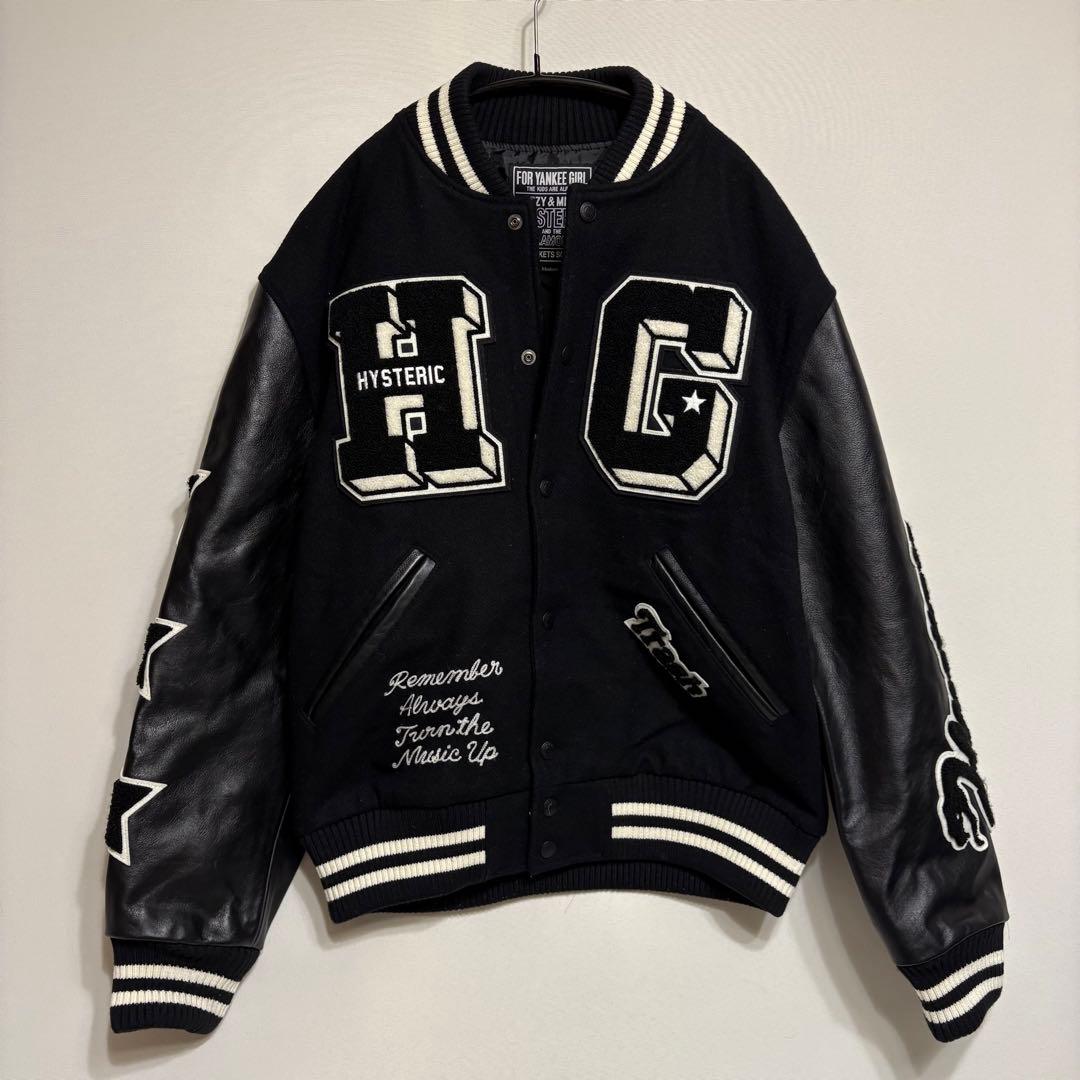 ヒステリックグラマー ロゴワッペン ブラック スタジャン 2024モデル M