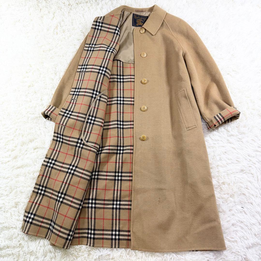 バーバリーズ ロングコート カシミヤ ダブルフェイス ノバチェック