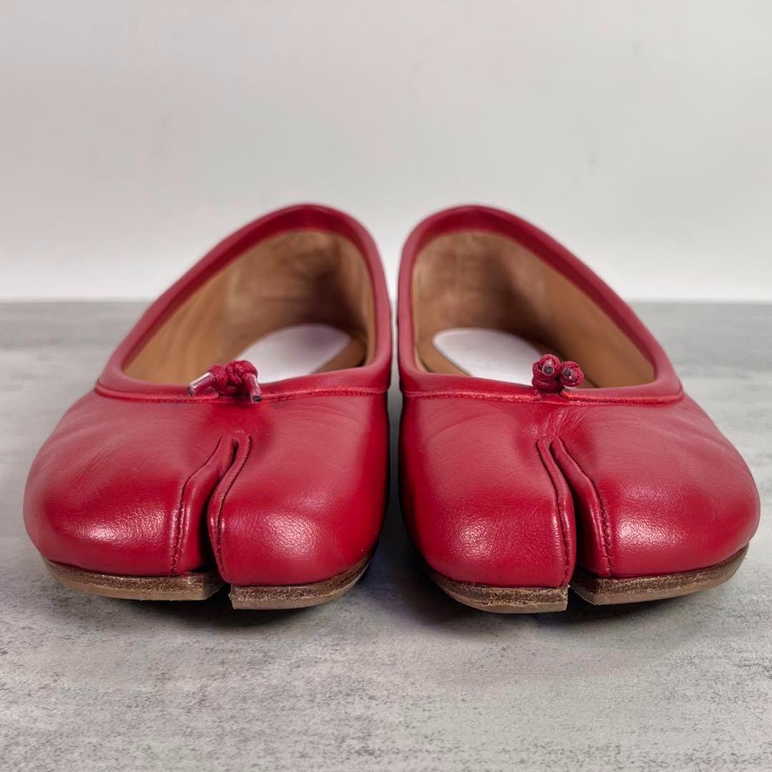 美品】メゾン マルジェラ 足袋パンプス フラット シューズ タビ レザー