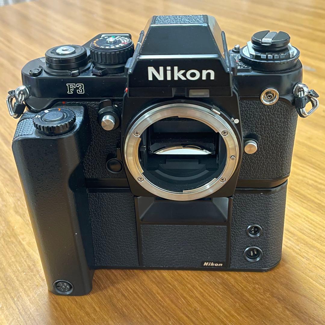 希少 Nikon F3アイレベル初期型 ベンツ革【訳アリ】＋MD-4【おまけ