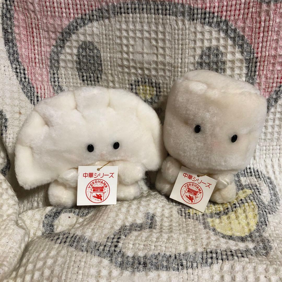 吉徳 ぎょうざちゃん＆しゅうまいくん ぬいぐるみ 中古品 紙タグ付