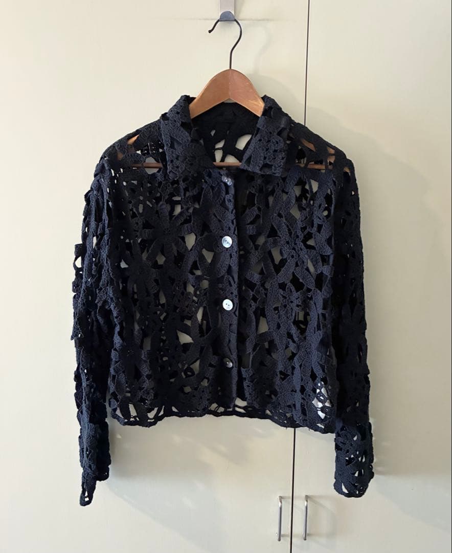 メゾンスペシャル ブラック クロシェレースシャツ - メルカリ