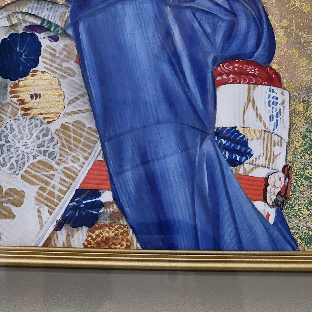 青山亘幹 祗園会の頃 日本画 芸者 舞妓 金箔 銀箔 - メルカリ