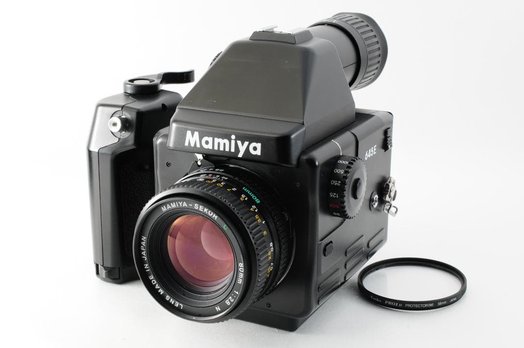Mamiya 645 E Film Camera 80mm f/2.8 N レア Mamiya 645 J Film Camera, 80mm f/2.8 lens, PD Prism, 220 Insert