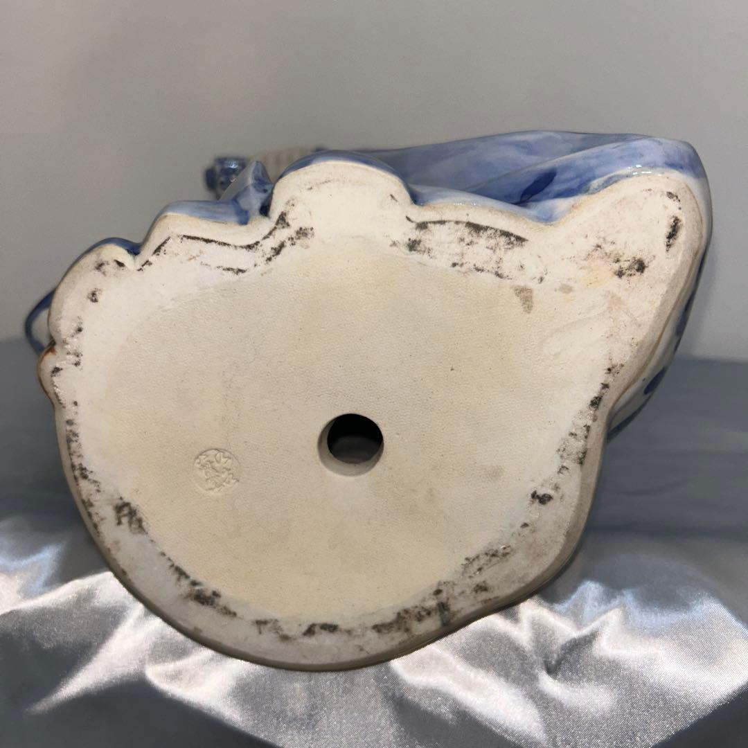 九谷 八幡窯 寿老人 染付 置物 縁起物