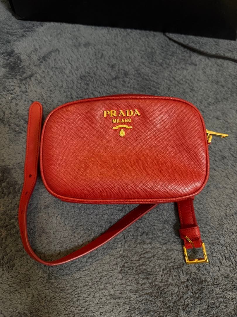 PRADA レッド ボディバッグ LUXURY PRADA MINI BAG HANDBAG 1BH096 RED LEATHER NEW | eBay