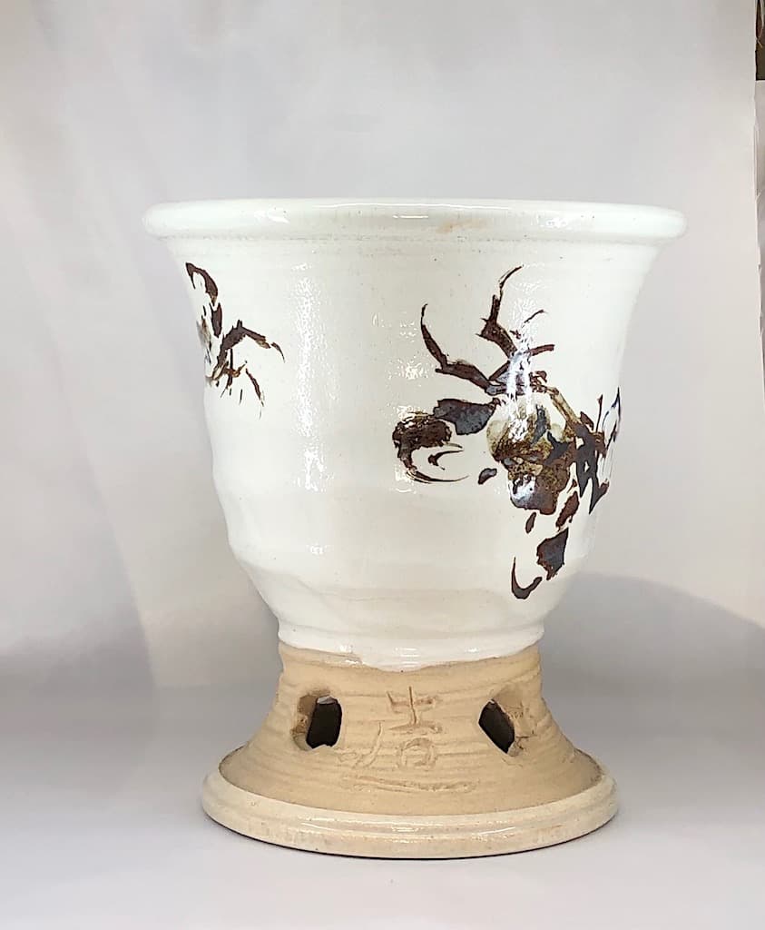 京焼・清水焼 清水六兵衛（四代）作 蟹画手炙り 無傷 時代箱