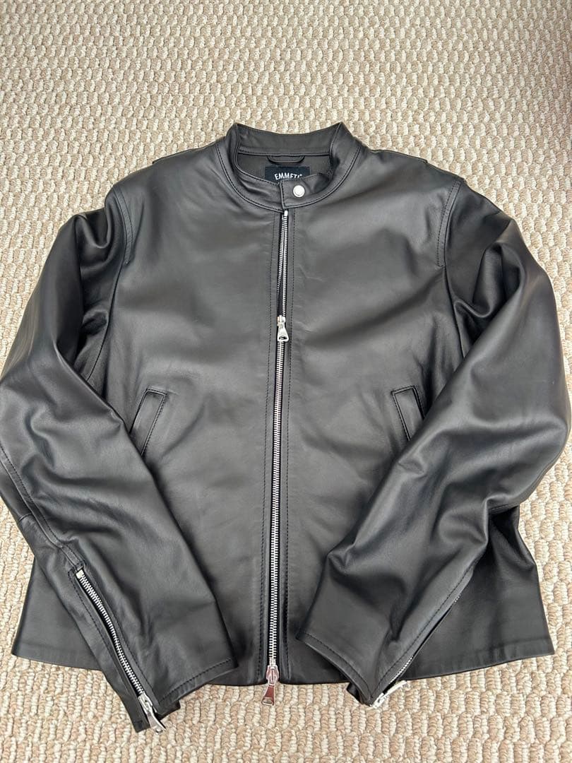 エンメティ　レザージャケット EMMETI エンメティ ERICK エリック ラムスキン 襟付き シングル