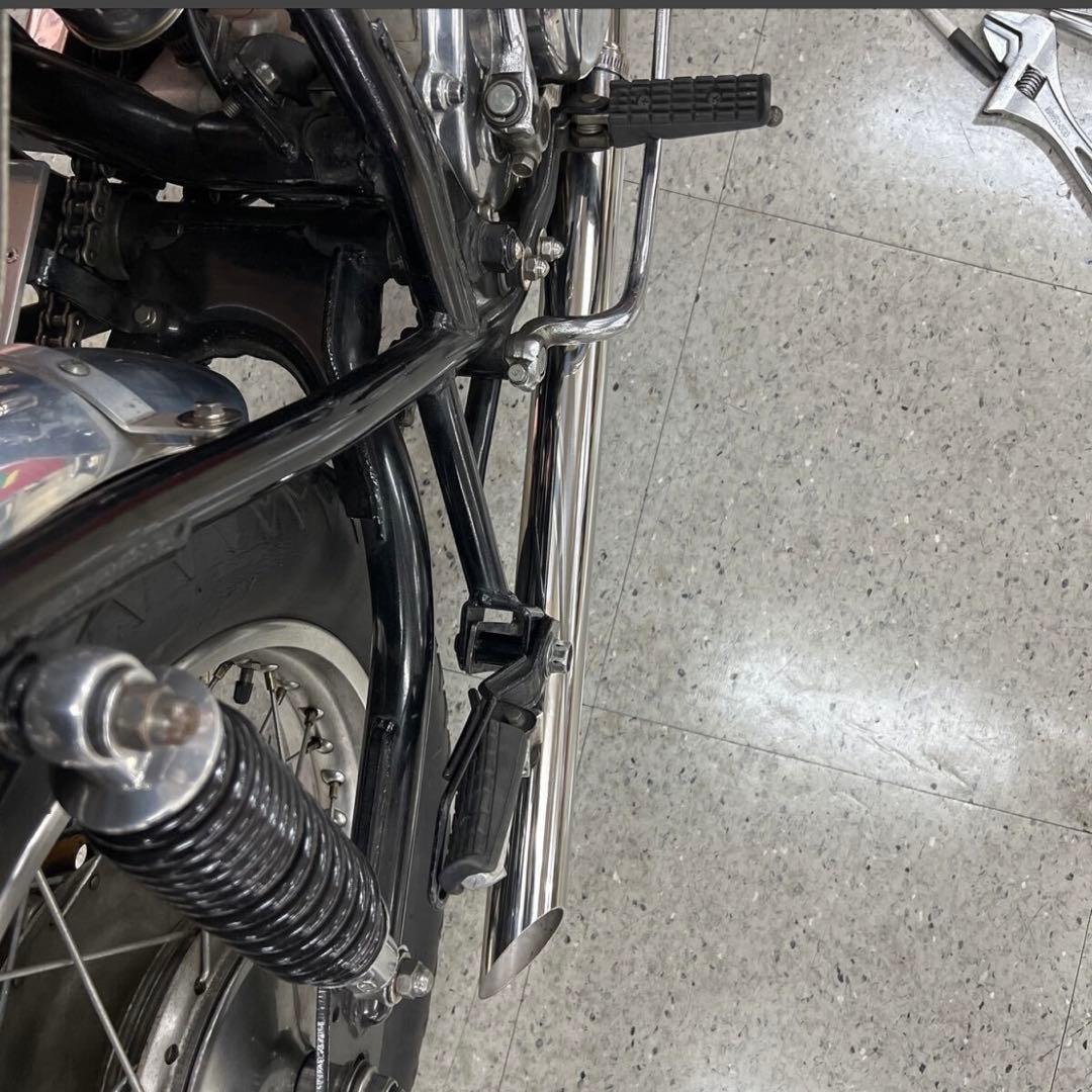 ワンオフ SR400 ショート菅 ドラッグパイプスラッシュカットマフラー