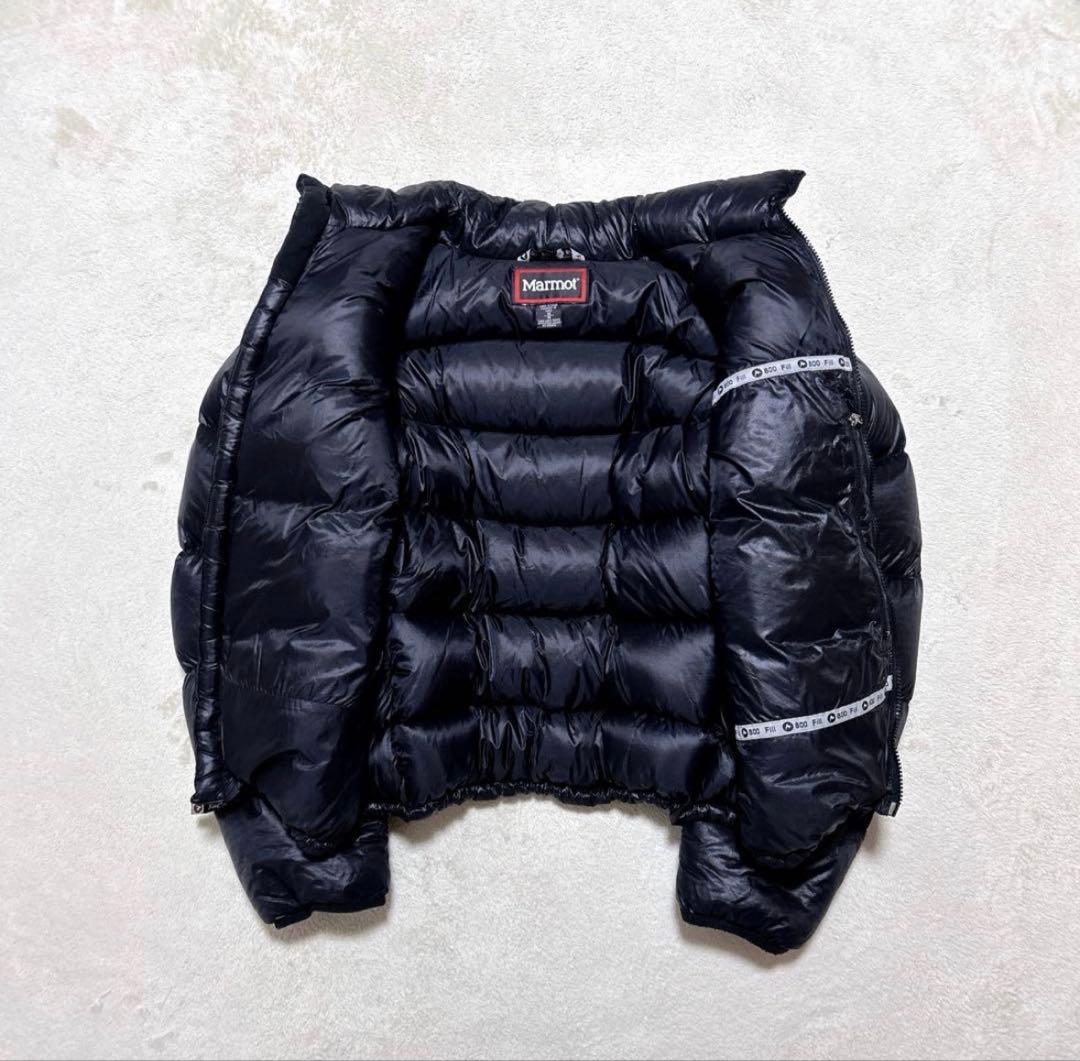 00s MARMOT 800 FILL ダウンジャケット 黒 短丈 ドローコード - メルカリ