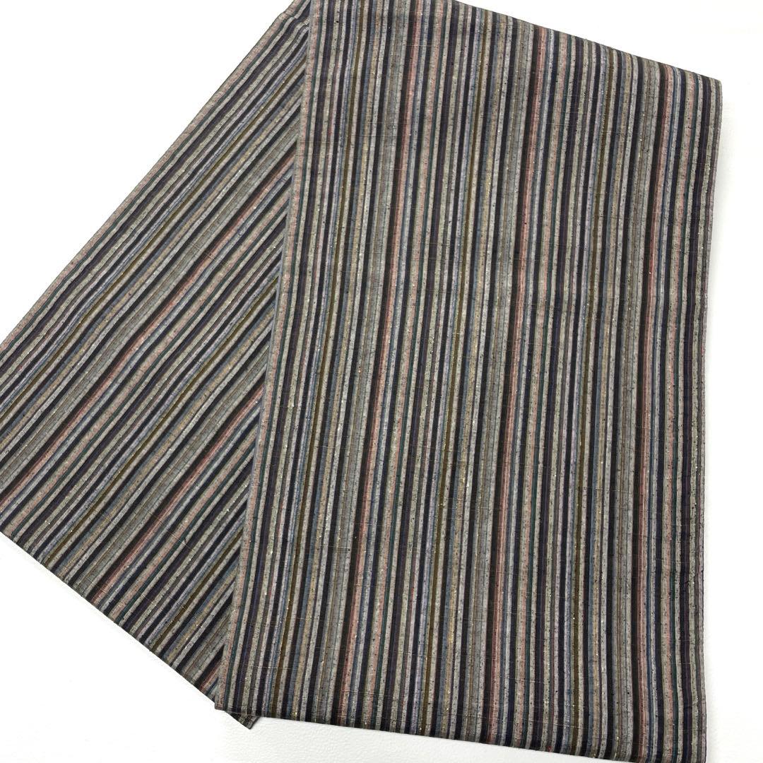 V1882 ○高級 正絹 紬 両面全通 リバーシブル 袋帯 - メルカリ