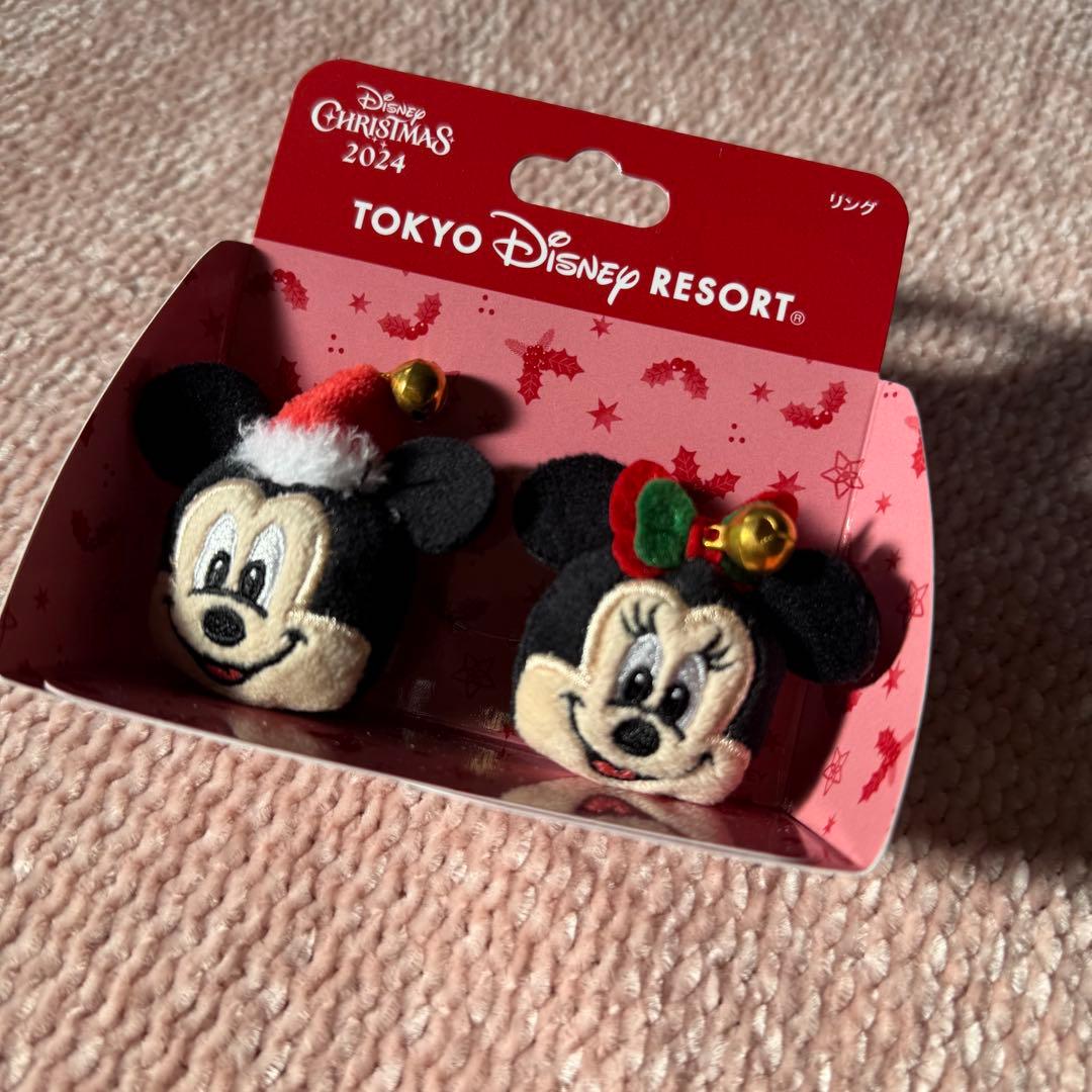 新品❤ディズニークリスマス2024❤ミッキー❤ミニー♡リングセット