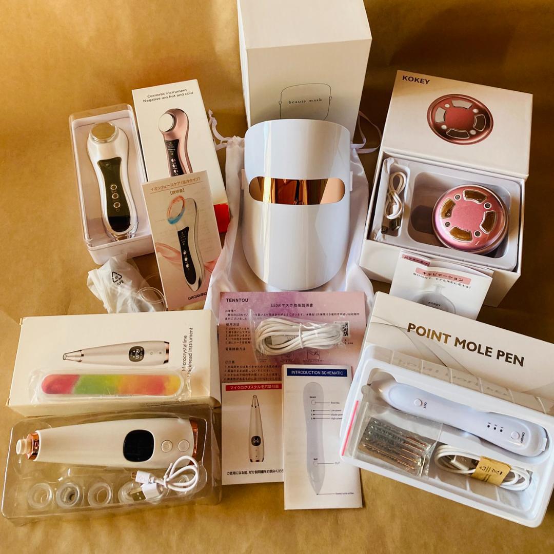 【おまとめ売り大特価☆豪華5点セット❣】美顔器・キャピテーション・LEDマスク他 楽天市場】CHOUCHOU ザ ラディアンス エステキット(マスク＆ネック