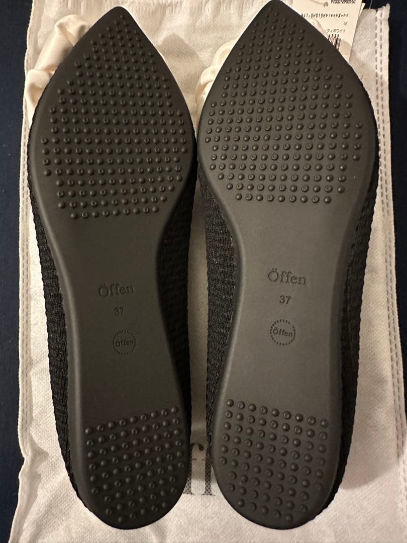 新品ノベルティ付き)Bibiy×offen☆ローズモチーフフラットシューズ