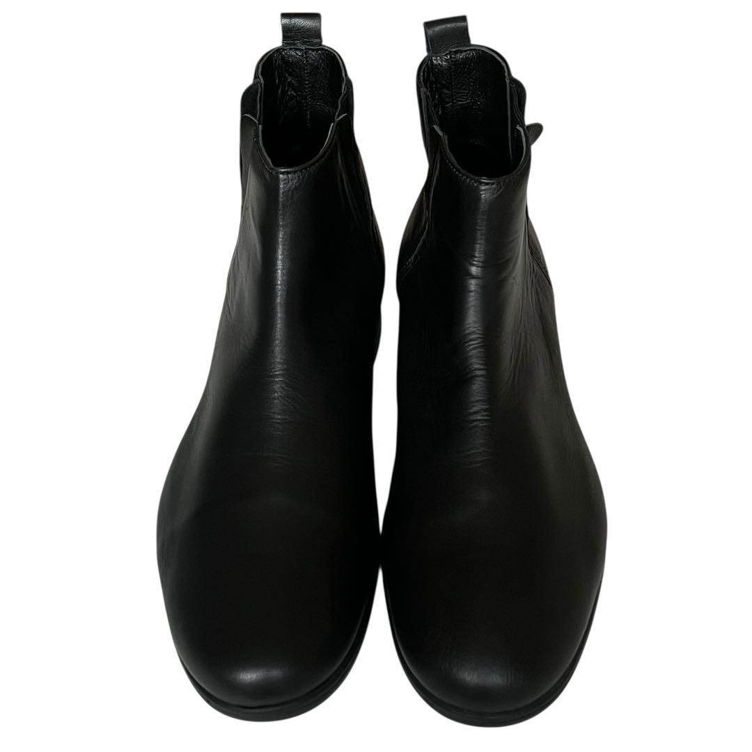 未使用級】ショセ 40 防水レザー サイドゴアブーツ vibram 黒 - メルカリ