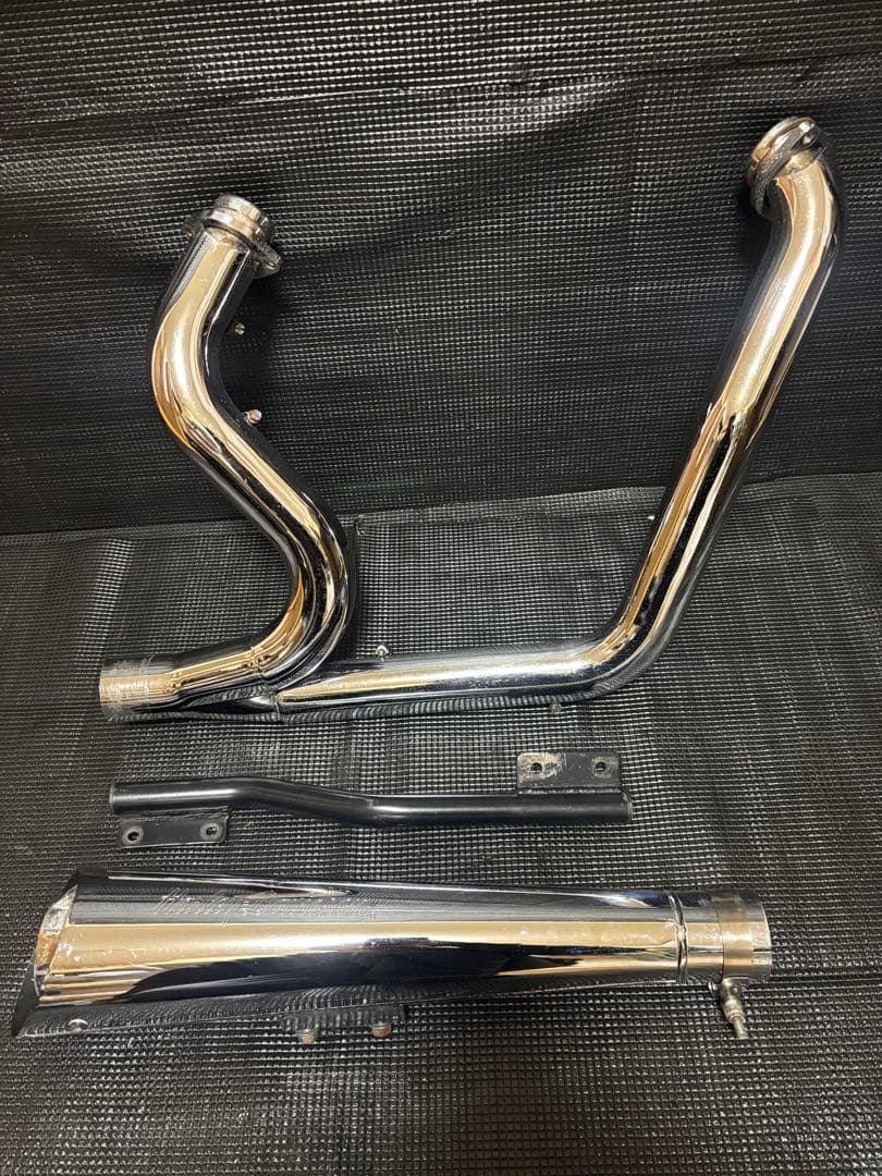 希少）ハーレー ダイナ FXDL 純正オプション 2in1 マフラー ステー付