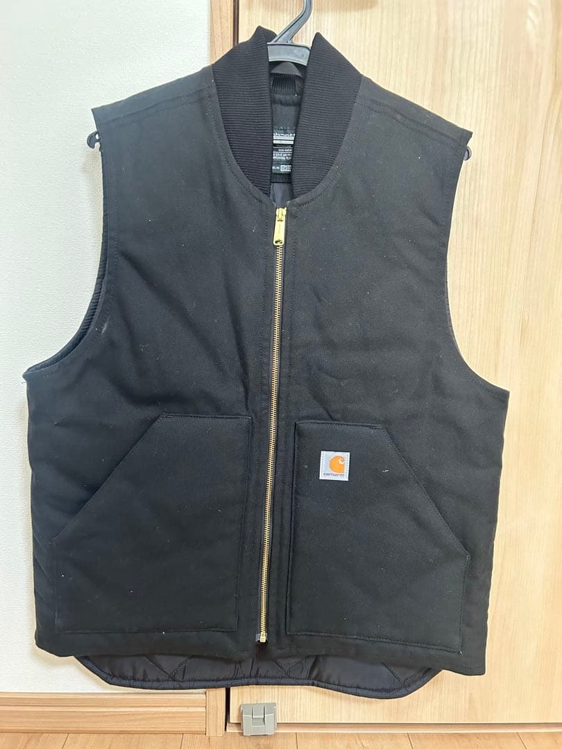 carhartt ブラック ベスト Mサイズ CARHARTT Duck Vest M/BLACK カーハート ダックベスト ブラック