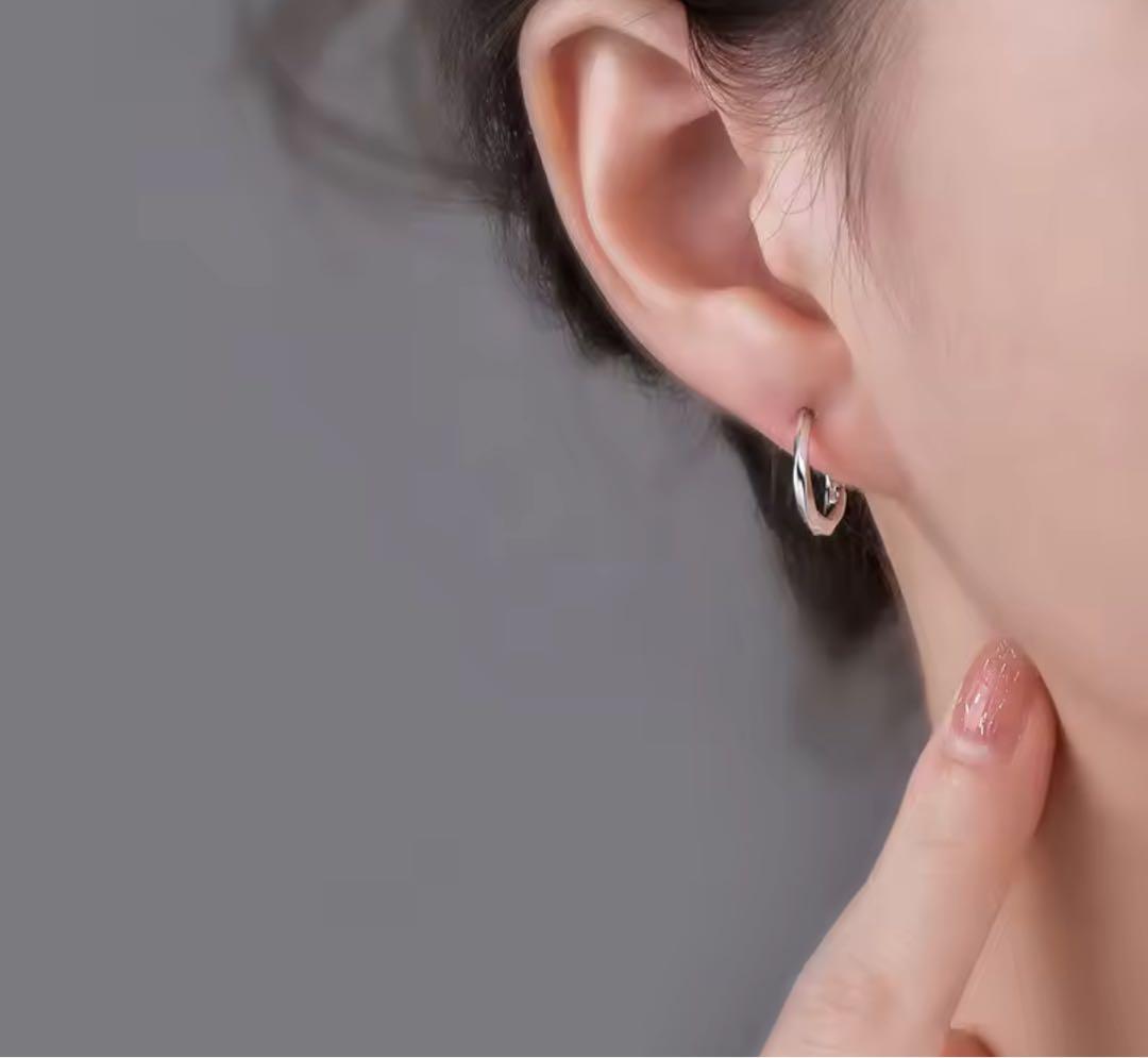 新品未使用 シルバー925 フープピアス メンズ レディース ヴィンテージ