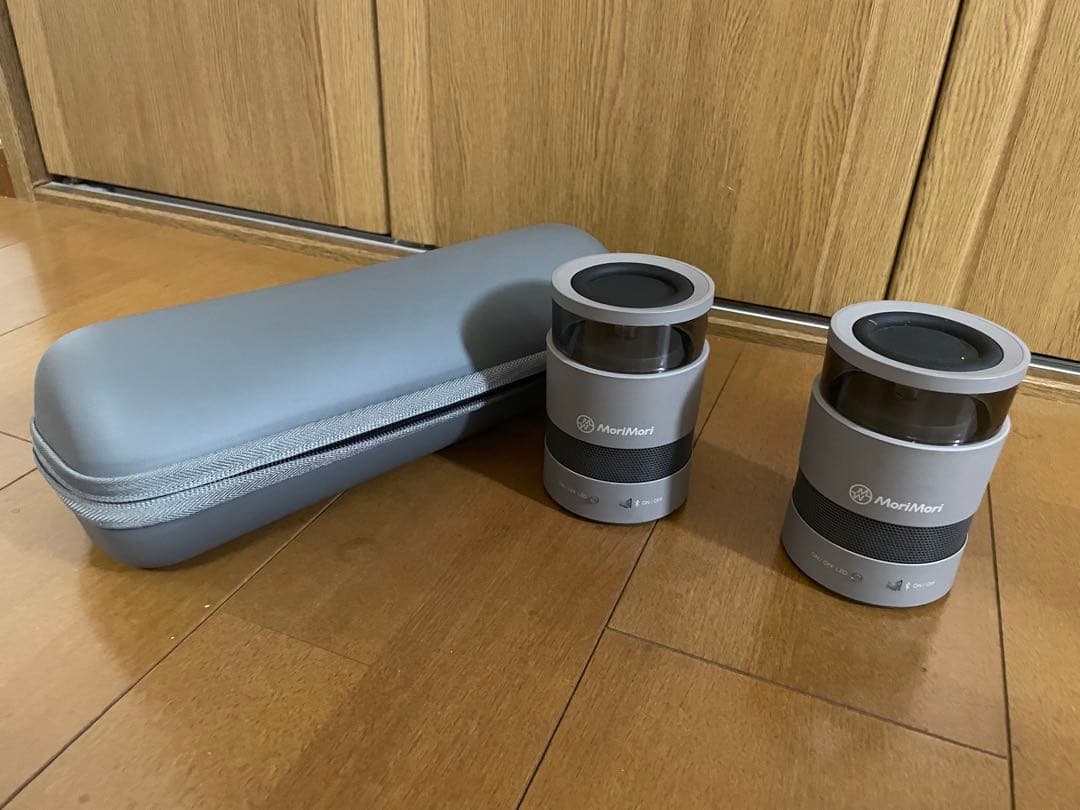 MoriMori グレー スピーカーセット ケース付き Amazon.co.jp: MoriMori W Speaker GRAY ダブル スピーカー