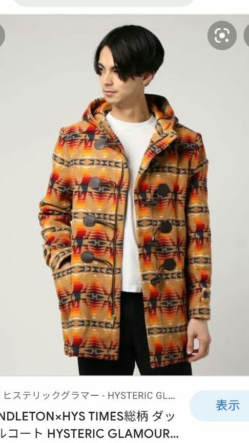 ヒステリックグラマー×ペンドルトンダッフルコート PENDLETON×HYS TIMES総柄 ダッフルコート|HYSTERIC GLAMOUR WOMEN