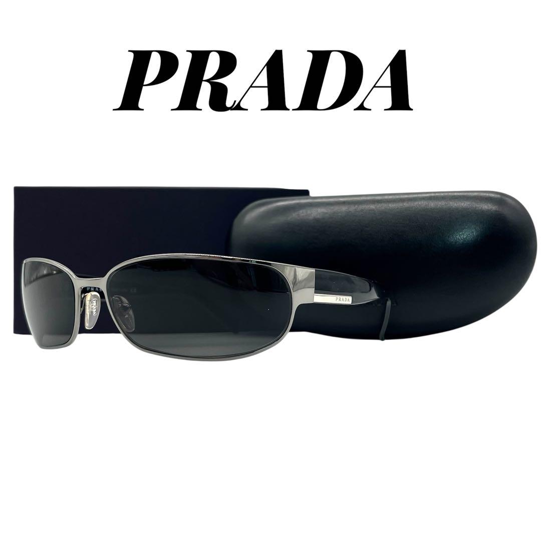 廃盤】PRADAプラダ サングラス SPR53F 浜田省吾 黒色 イタリア製
