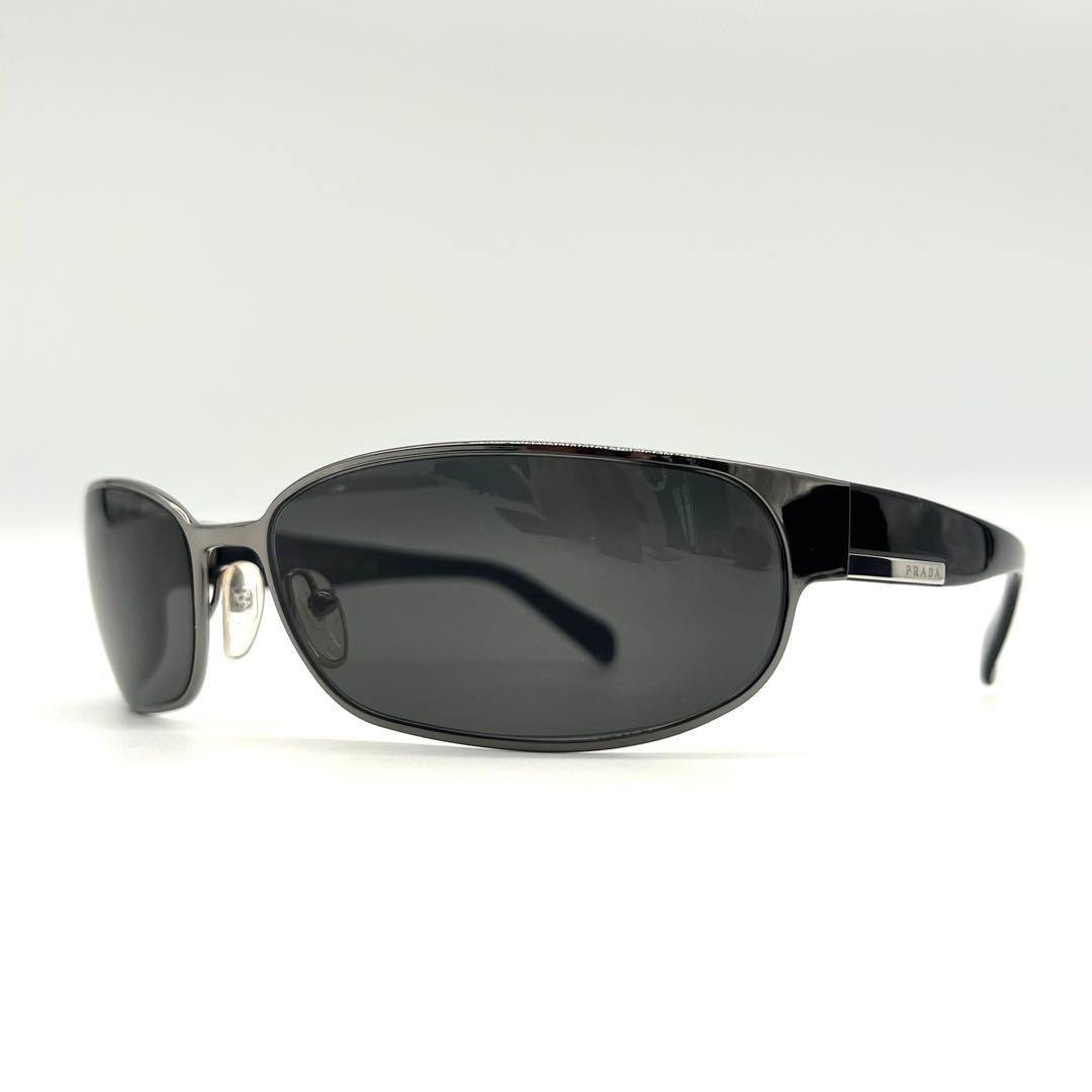 廃盤】PRADAプラダ サングラス SPR53F 浜田省吾 黒色 イタリア製