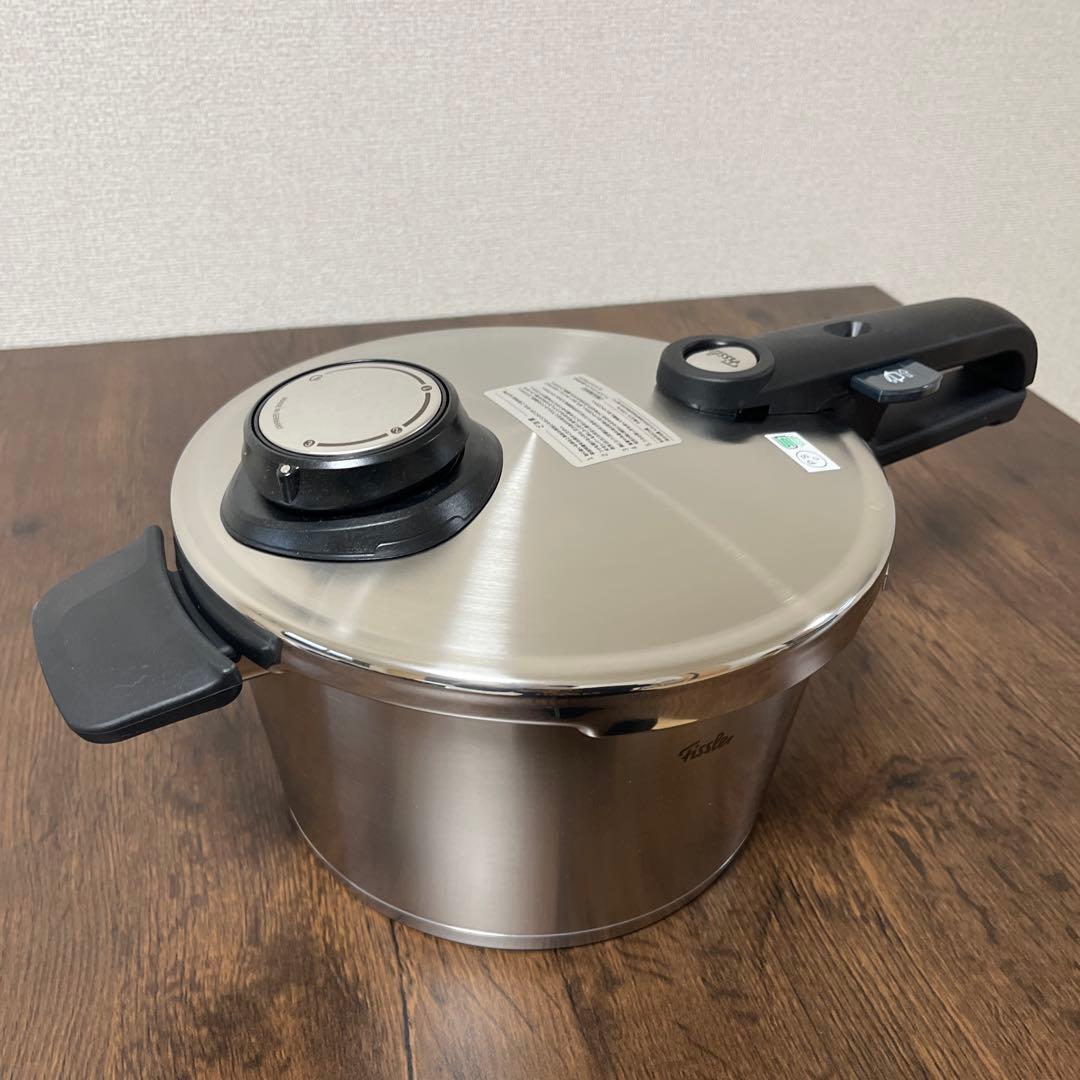フィスラー Fissler 圧力鍋 4.5L 蒸し器付き IH対応 ステンレス - メルカリ