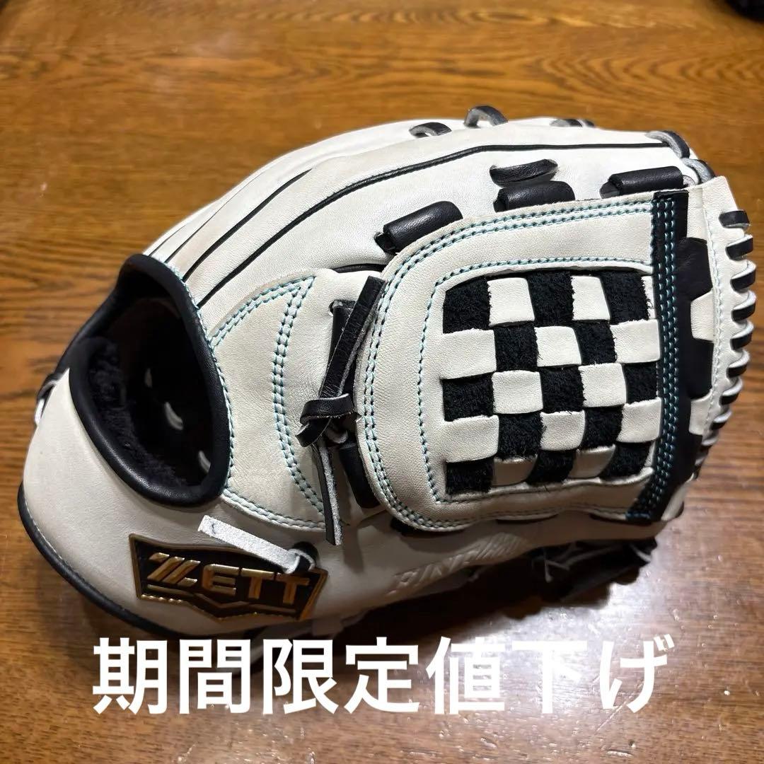 ZETT FINALEDGE 軟式グローブ ホワイト/ブラック ZETT FINALEDGE 軟式グローブ ホワイト/ブラック