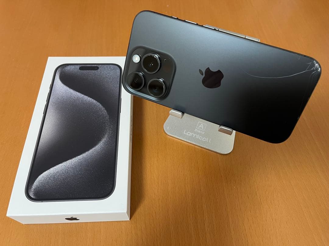 iPhone15 Pro 128GB ブラックチタニウム Apple iPhone 15 Pro 128GB - ブラックチタニウム（SIMフリー）[整備済製品