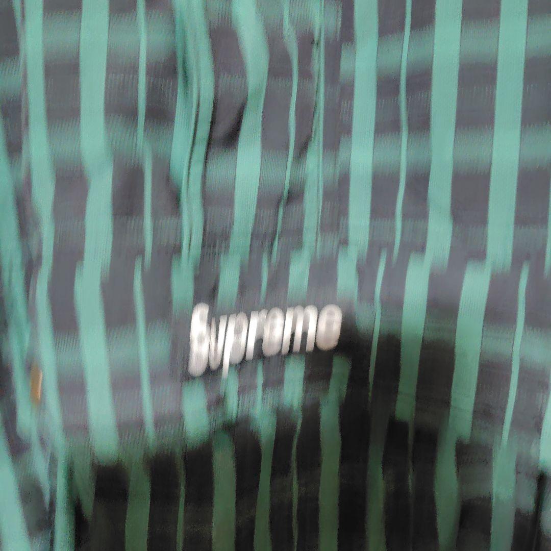 Supreme グリーン・ブラックチェック ナイロンジャケット - メルカリ