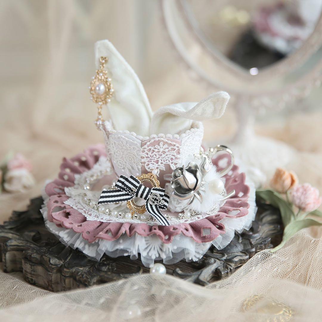 星箱Works Drink me　兎耳ティーカップ帽子　カクテルハット Drink me 兎耳ティーカップ帽子 カクテルハット | HoshibakoWorks