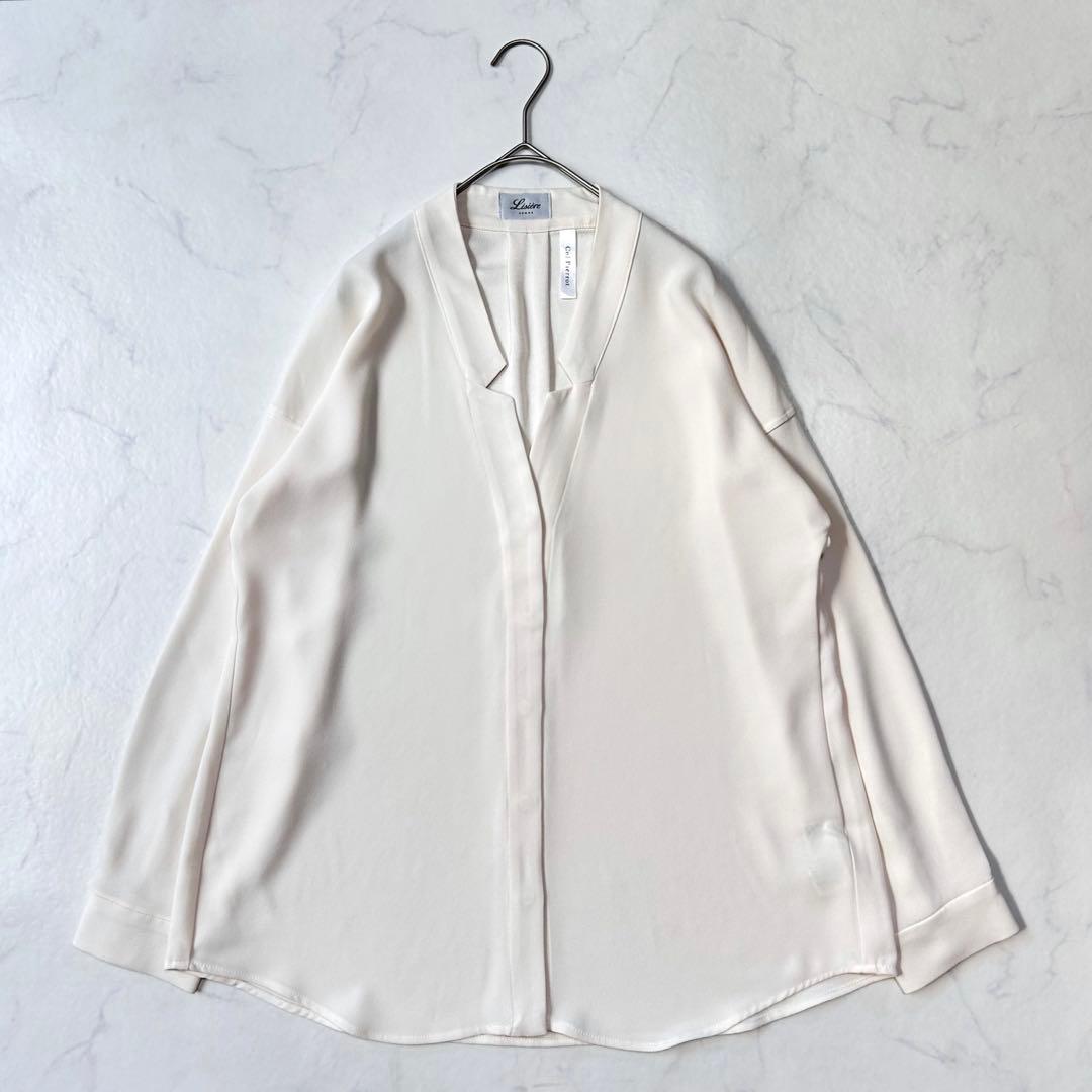 未使用級 リジエール ×コルピエロ Vネック とろみ ブラウス 定価 3.4千