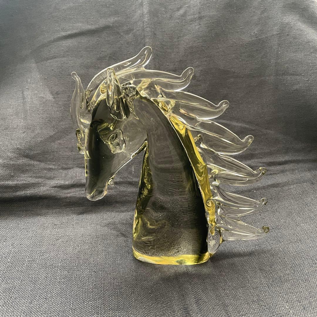 Murano Glass ムラーノガラス ベネチア 馬 胸像 置物 レア Murano Glass 鳥のオブジェ ヴェネチアンガラス ムラーノガラス